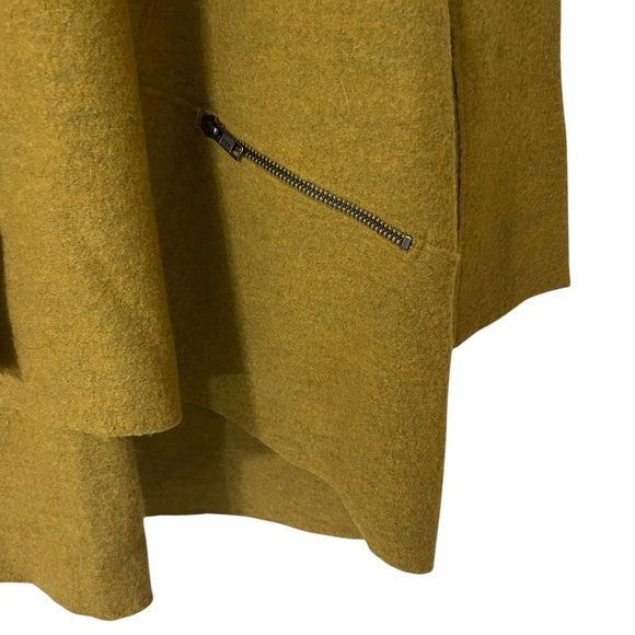 Eileen Fisher Mustard Open Front Cardigan Small Petite Merino Wool Lagenlook - Picture 5 of 9